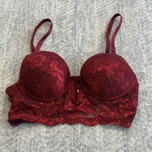 Women’s Sexy Sparkly Red Lace Bralette